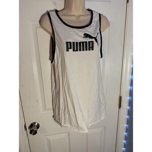 Men's Puma White Sleeveless Shirt S